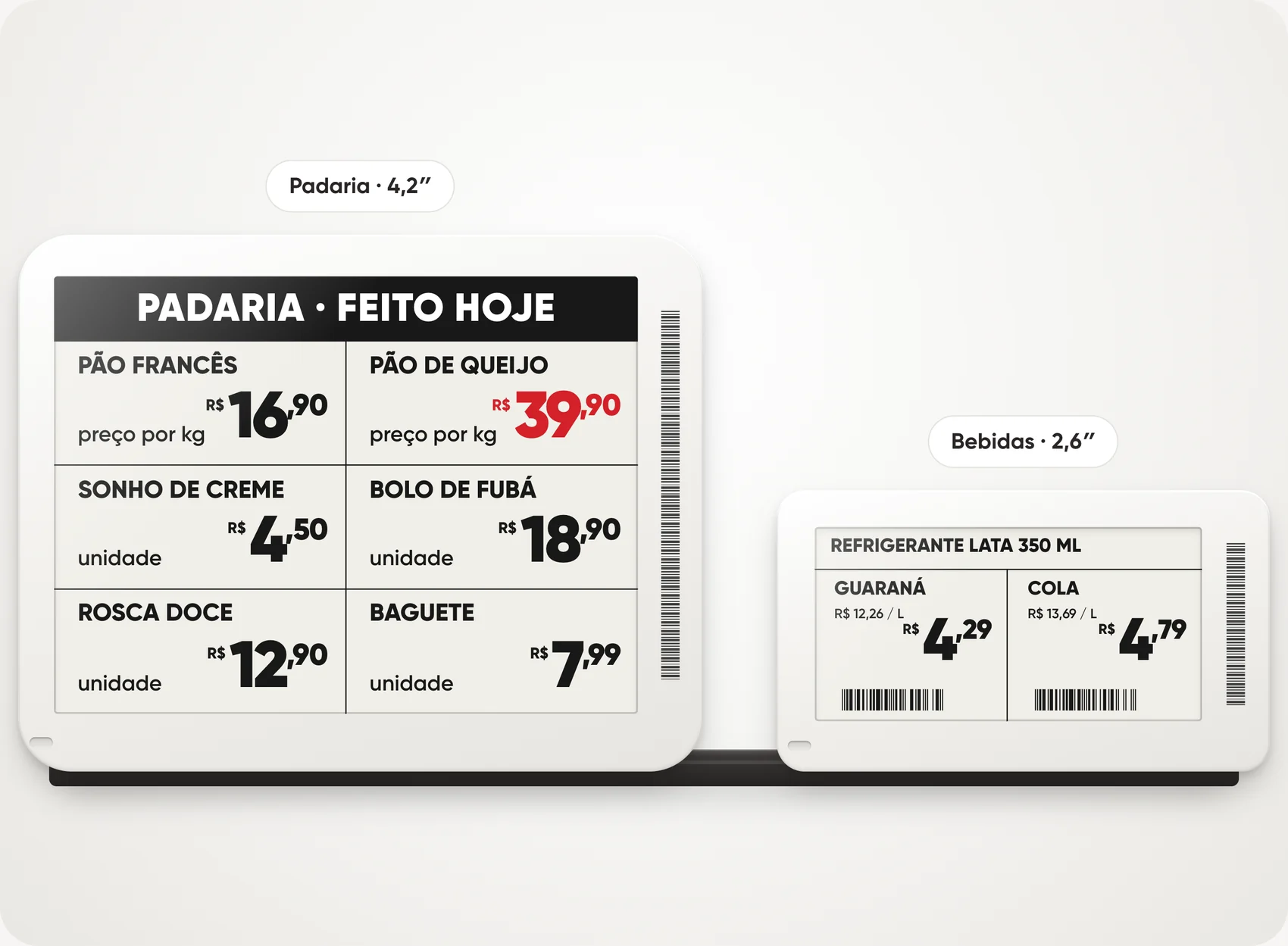Caso de uso: vários produtos, uma etiqueta