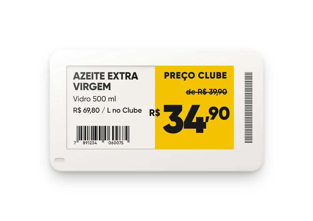 Layout de etiqueta: preço clube