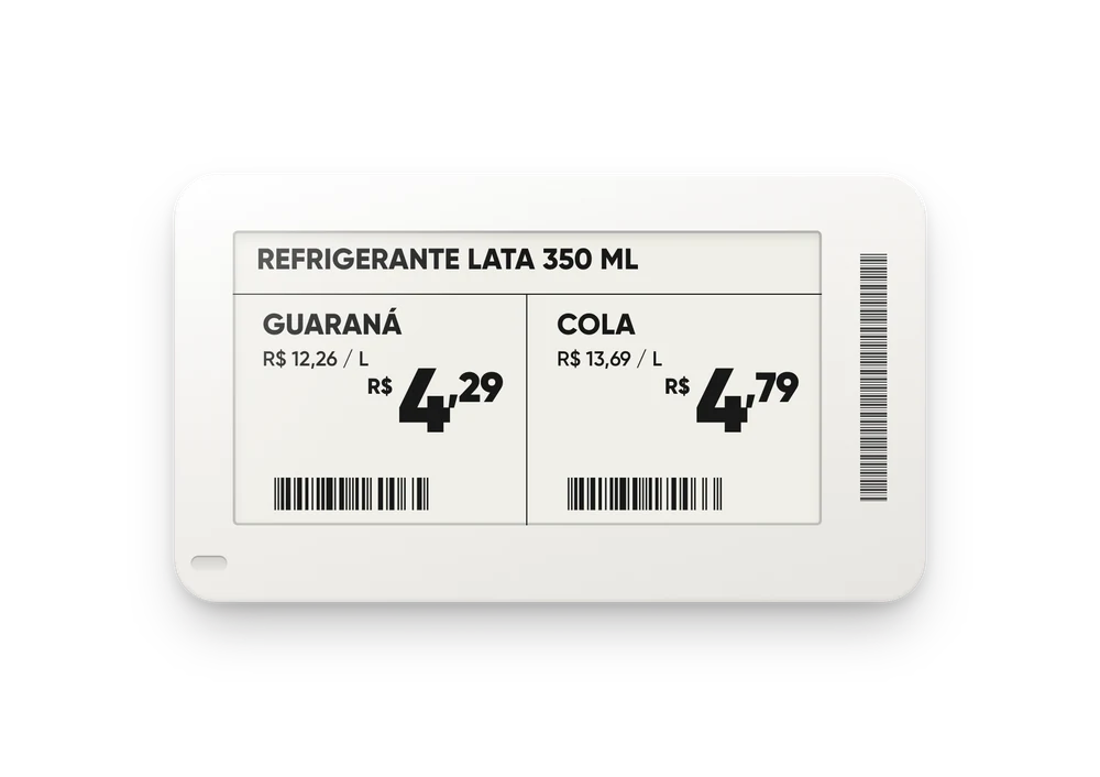 Layout de etiqueta: dois produtos
