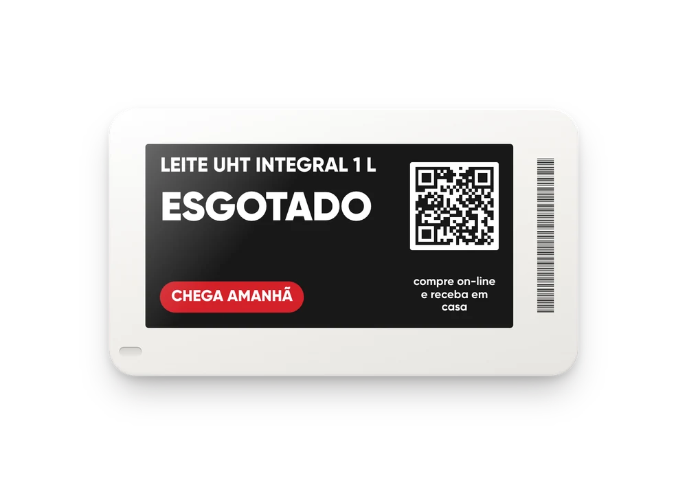 Layout de etiqueta: produto esgotado