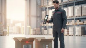 Comparação entre leitura RFID ou código de barras em coletor de dados portátil na doca de um centro de distribuição